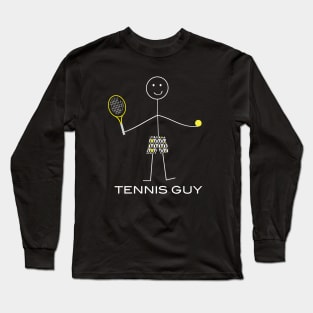 Funny Mens Tennis Guy Long Sleeve T-Shirt